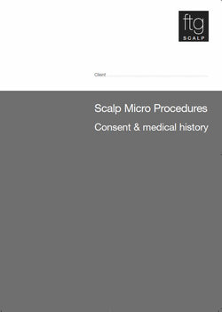 Medical History & Consent Forms - Scalp